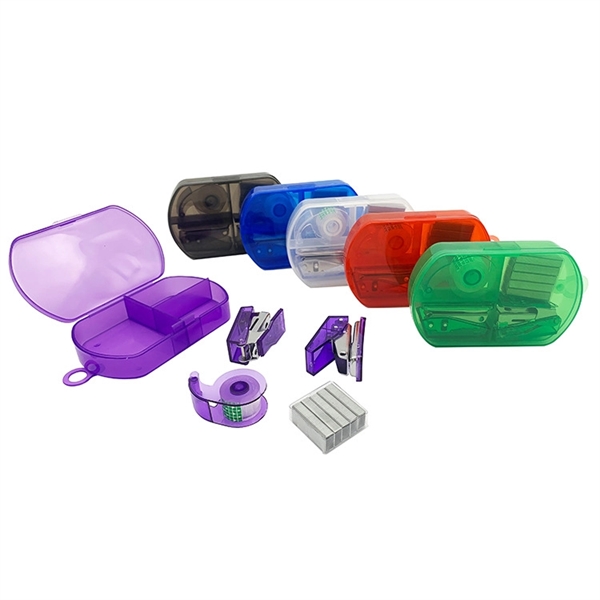 Mini Office Supply Set,Include Stapler,Tape Dispenser,H - Mini Office Supply Set,Include Stapler,Tape Dispenser,H - Image 0 of 3