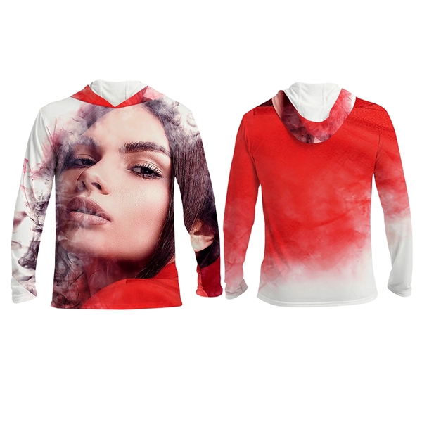 Long Sleeve Hoodie T-shirt (Full Dye Sublimation) - Long Sleeve Hoodie T-shirt (Full Dye Sublimation) - Image 0 of 1