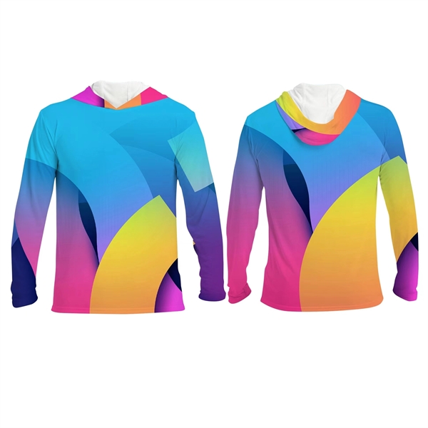 Long Sleeve Hoodie T-shirt (Full Dye Sublimation) - Long Sleeve Hoodie T-shirt (Full Dye Sublimation) - Image 1 of 1