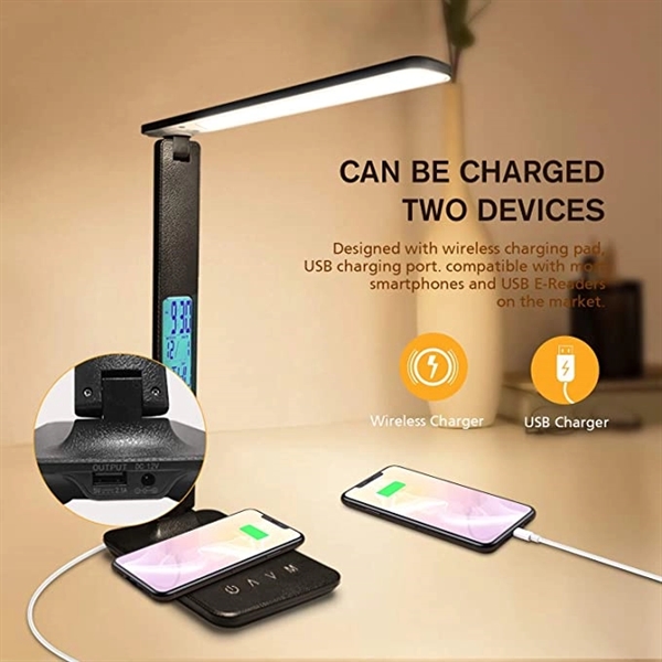 Dimmable LED Desk Lamp with Wireless Charger - Dimmable LED Desk Lamp with Wireless Charger - Image 1 of 3