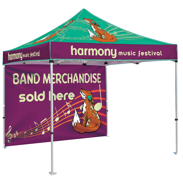 10' Heavy Duty Tent with One Full Double Sided Wall - 10' Heavy Duty Tent with One Full Double Sided Wall - Image 0 of 18