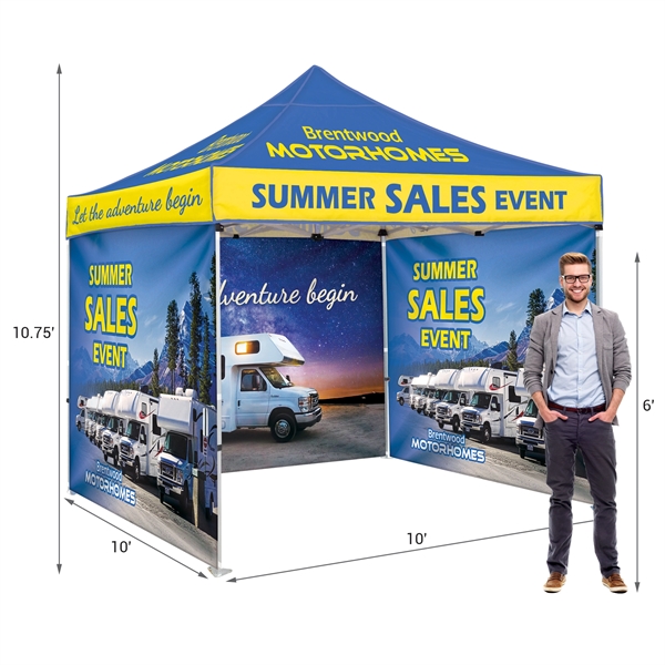 10' Heavy Duty Tent with Three Full Double Sided Walls - 10' Heavy Duty Tent with Three Full Double Sided Walls - Image 15 of 18