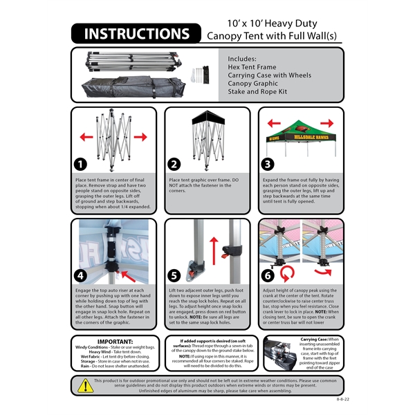 10' Heavy Duty Tent with Three Full Double Sided Walls - 10' Heavy Duty Tent with Three Full Double Sided Walls - Image 17 of 18