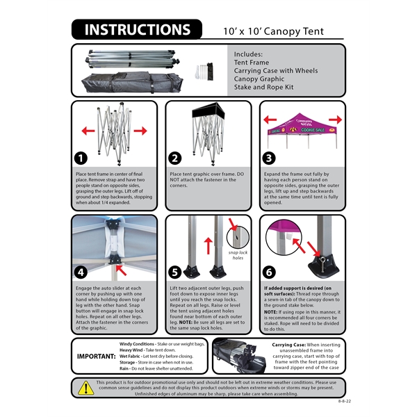 10' Square Canopy Tent - 10' Square Canopy Tent - Image 13 of 13