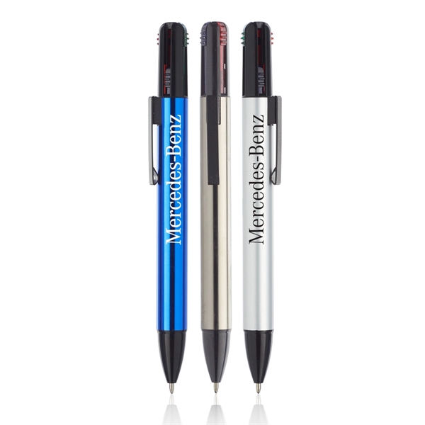 4-In-1 Ink Metal Click Action Pen - 4-In-1 Ink Metal Click Action Pen - Image 0 of 3