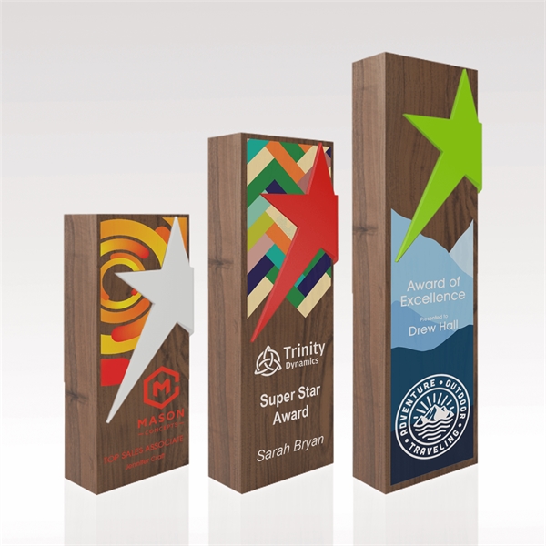 Customizable Walnut Award w/ Full-Color - Rectangular - Customizable Walnut Award w/ Full-Color - Rectangular - Image 4 of 6