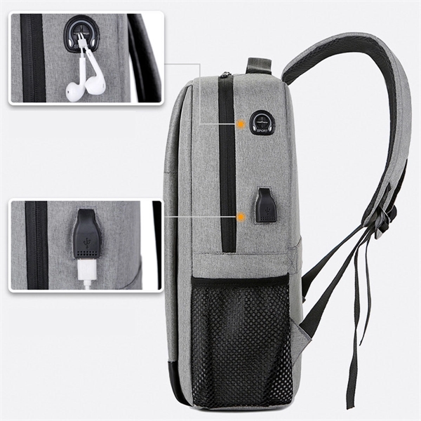 Travel Laptop Anti-Theft  Bookbags With USB - Travel Laptop Anti-Theft  Bookbags With USB - Image 8 of 12