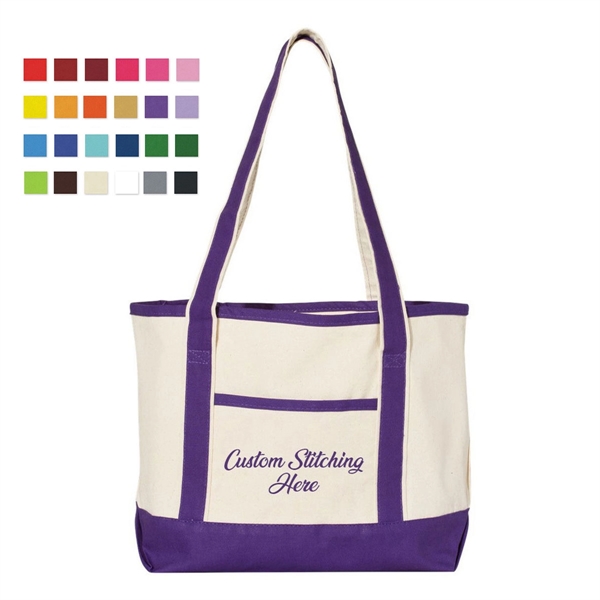 Canvas Boat Bag Tote w/ Reinforced Handle - Canvas Boat Bag Tote w/ Reinforced Handle - Image 0 of 5