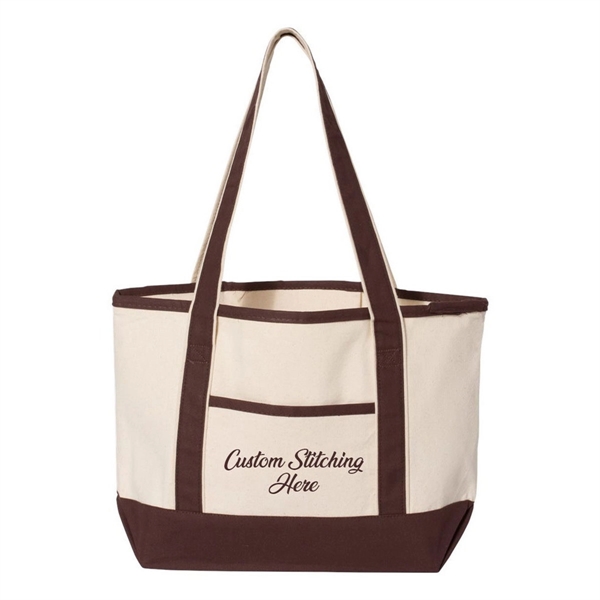 Canvas Boat Bag Tote w/ Reinforced Handle - Canvas Boat Bag Tote w/ Reinforced Handle - Image 1 of 5