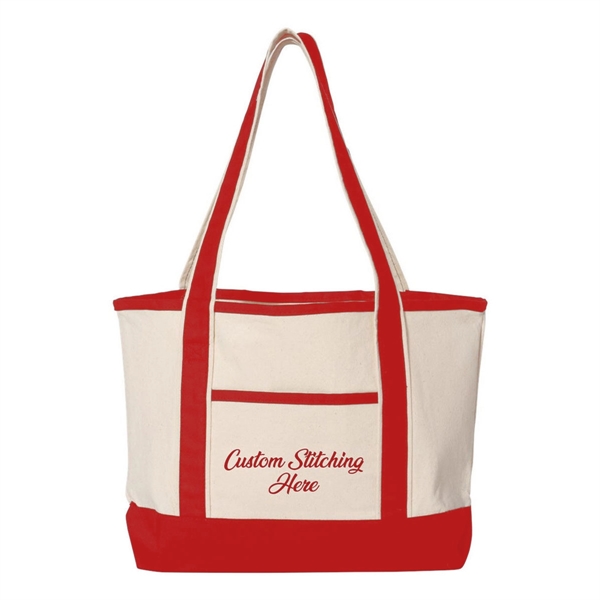 Canvas Boat Bag Tote w/ Reinforced Handle - Canvas Boat Bag Tote w/ Reinforced Handle - Image 4 of 5