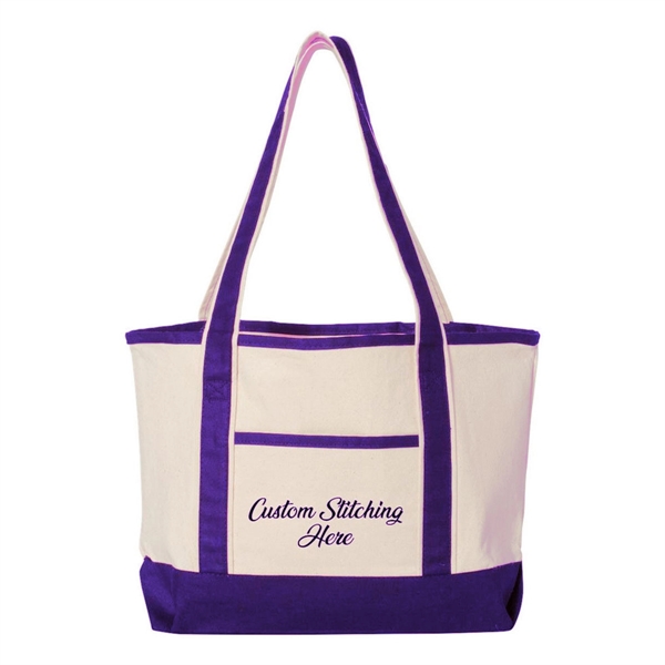Canvas Boat Bag Tote w/ Reinforced Handle - Canvas Boat Bag Tote w/ Reinforced Handle - Image 5 of 5