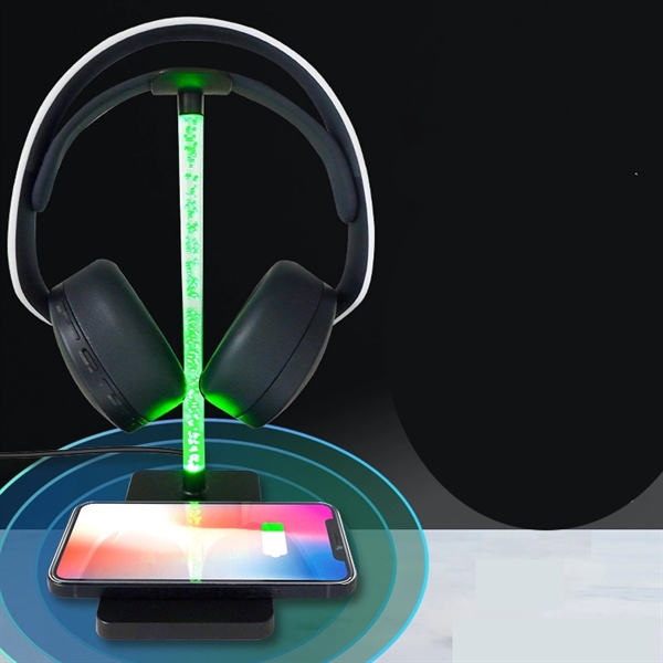 Headphone Stand With 15W Wireless Charging - Headphone Stand With 15W Wireless Charging - Image 2 of 4