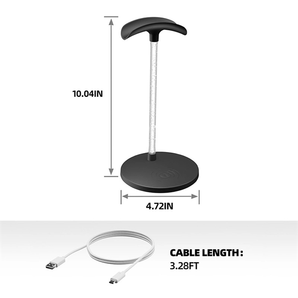 Headphone Stand With 15W Wireless Charging - Headphone Stand With 15W Wireless Charging - Image 4 of 4
