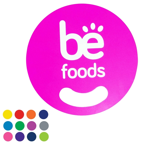 Portable Promo Round Plastic Hand Fan - Portable Promo Round Plastic Hand Fan - Image 0 of 7