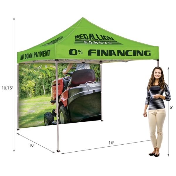 10' Square Tent With One Full Double Sided Wall - 10' Square Tent With One Full Double Sided Wall - Image 12 of 15