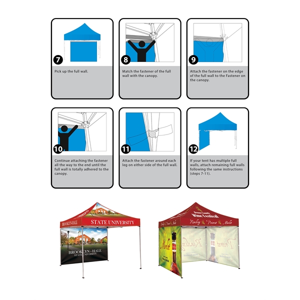 10' Square Tent With One Full Double Sided Wall - 10' Square Tent With One Full Double Sided Wall - Image 15 of 15