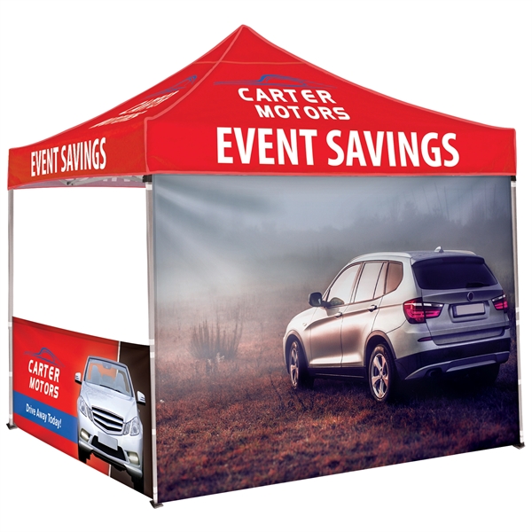 10' Square Tent w/ 2 Double Sided Half Walls and One Full - 10' Square Tent w/ 2 Double Sided Half Walls and One Full - Image 3 of 16