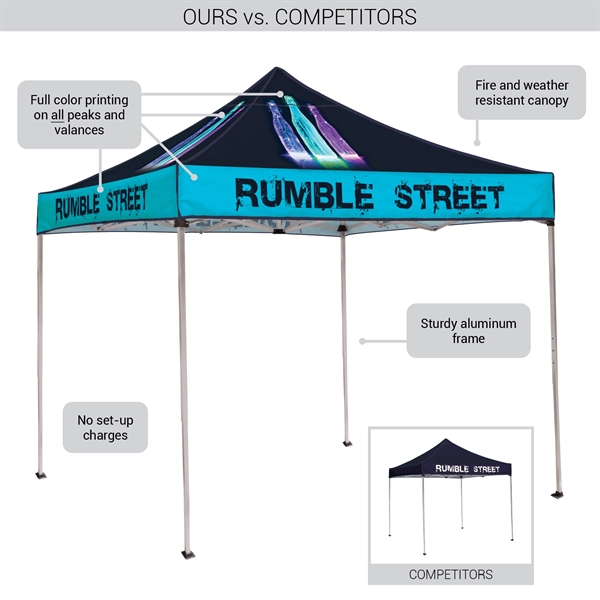 10' Square Tent w/ 2 Double Sided Half Walls and One Full - 10' Square Tent w/ 2 Double Sided Half Walls and One Full - Image 4 of 16