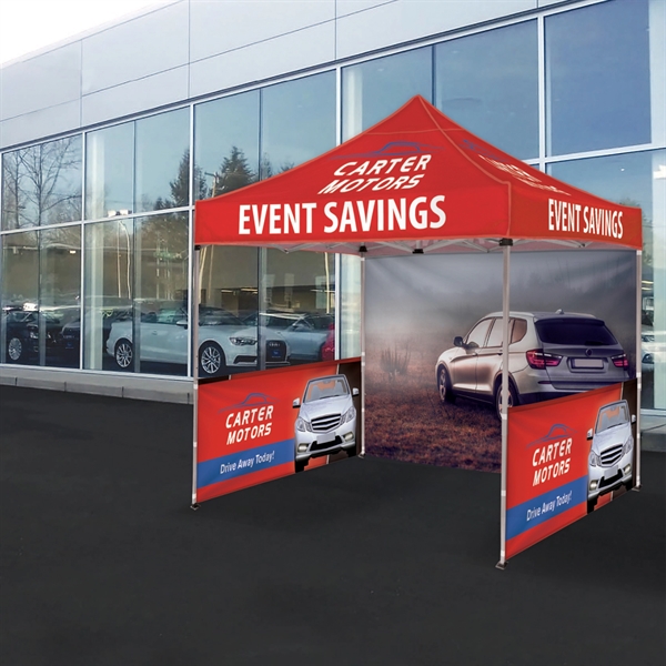 10' Square Tent w/ 2 Double Sided Half Walls and One Full - 10' Square Tent w/ 2 Double Sided Half Walls and One Full - Image 14 of 16