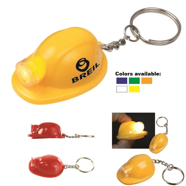 Safety Helmet Flashlight Keychain - Safety Helmet Flashlight Keychain - Image 0 of 5