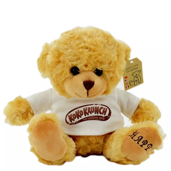 Happy Teddy Bear w/ Full-Color Logo on Shirt - Happy Teddy Bear w/ Full-Color Logo on Shirt - Image 1 of 7
