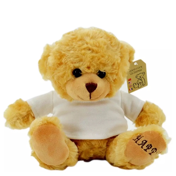 Happy Teddy Bear w/ Full-Color Logo on Shirt - Happy Teddy Bear w/ Full-Color Logo on Shirt - Image 3 of 7