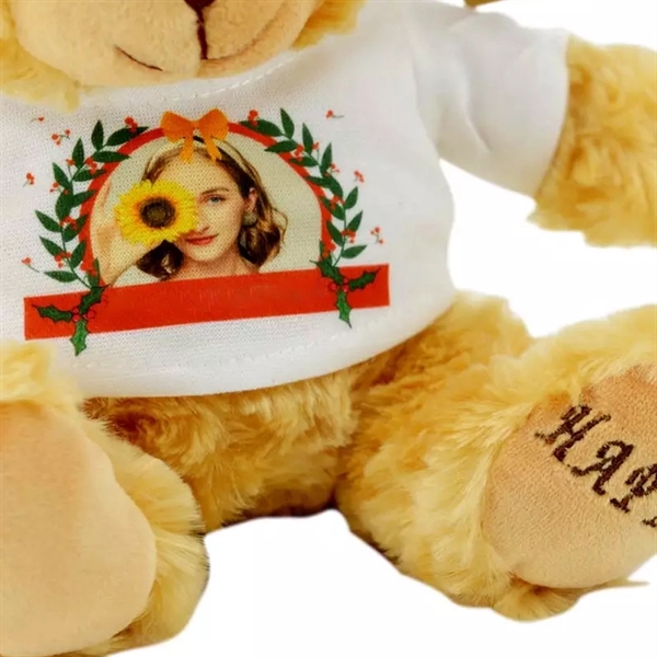 Happy Teddy Bear w/ Full-Color Logo on Shirt - Happy Teddy Bear w/ Full-Color Logo on Shirt - Image 6 of 7