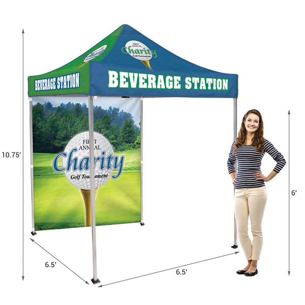 6.5' Square Tent With One Full Double Sided Wall - 6.5' Square Tent With One Full Double Sided Wall - Image 12 of 15
