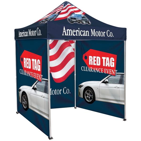 6.5' Square Canopy Tent With Three Full Double Sided Walls - 6.5' Square Canopy Tent With Three Full Double Sided Walls - Image 0 of 16