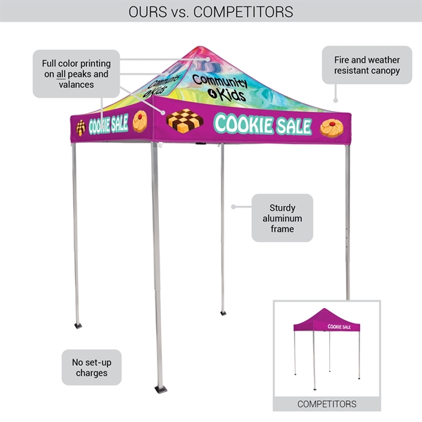 6.5' Square Canopy Tent With Three Full Double Sided Walls - 6.5' Square Canopy Tent With Three Full Double Sided Walls - Image 5 of 16