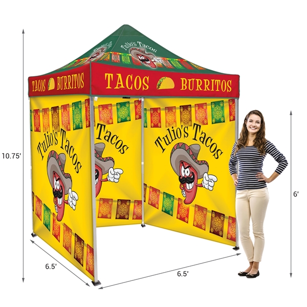 6.5' Square Canopy Tent With Three Full Double Sided Walls - 6.5' Square Canopy Tent With Three Full Double Sided Walls - Image 13 of 16