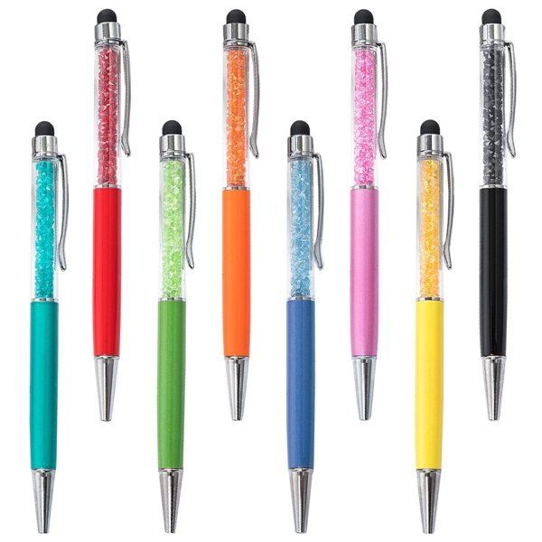 Diamond Retractable Ballpoint Touch Screen Pen - Diamond Retractable Ballpoint Touch Screen Pen - Image 6 of 6