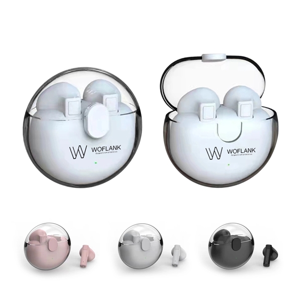 Transparent Earphones Space Capsule Bluetooth Wireless Headp - Transparent Earphones Space Capsule Bluetooth Wireless Headp - Image 0 of 3