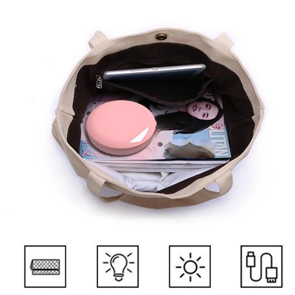 Mini Power Bank Makeup Mirror - Mini Power Bank Makeup Mirror - Image 2 of 3