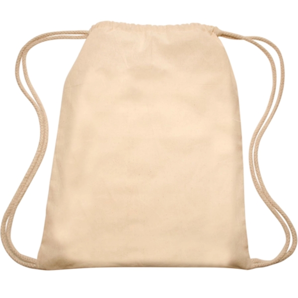 Cotton Cinch Up Bag Drawstring Backpacks (13.25"x 16.5") - Cotton Cinch Up Bag Drawstring Backpacks (13.25"x 16.5") - Image 2 of 2