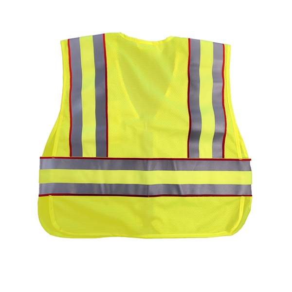 Xtreme Visibility Public Safety Red Trim Vest - Xtreme Visibility Public Safety Red Trim Vest - Image 1 of 1