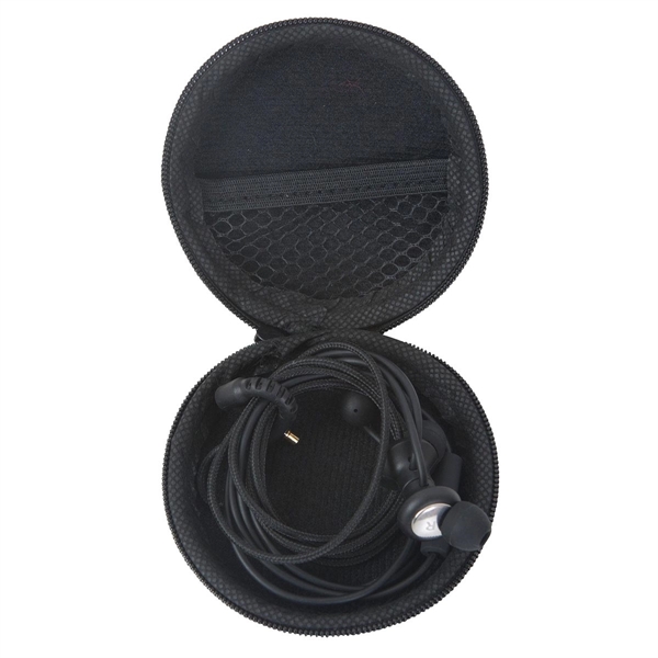 Anti-Tangle Earbuds with Microphone in Case - Anti-Tangle Earbuds with Microphone in Case - Image 1 of 6