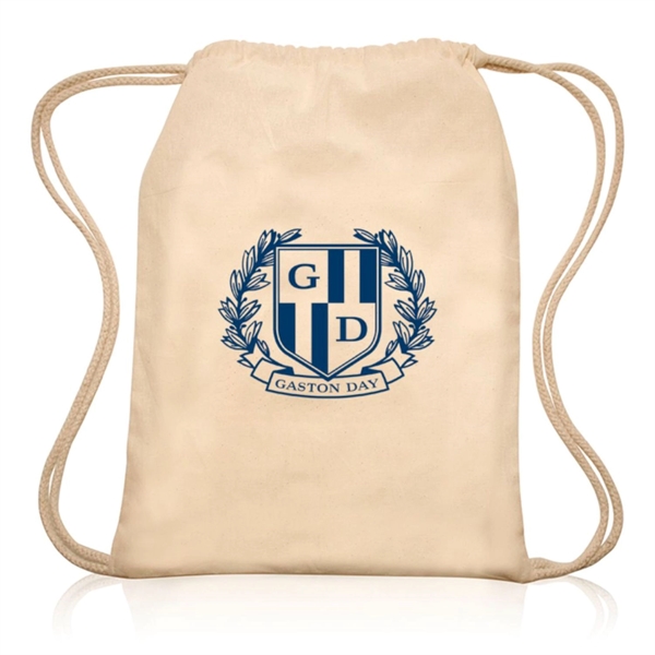 Cotton Cinch Up Bag Drawstring Backpacks (13.25"x 16.5") - Cotton Cinch Up Bag Drawstring Backpacks (13.25"x 16.5") - Image 1 of 2