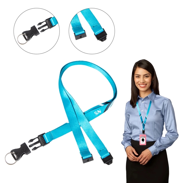 Custom 1/2" Lanyard w/ Buckle Release & Safety Breakaway - Custom 1/2" Lanyard w/ Buckle Release & Safety Breakaway - Image 0 of 5