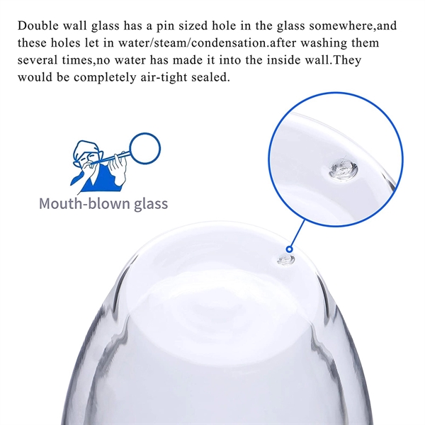 Double Walled Glass Coffee Mugs with Handle - Double Walled Glass Coffee Mugs with Handle - Image 2 of 4