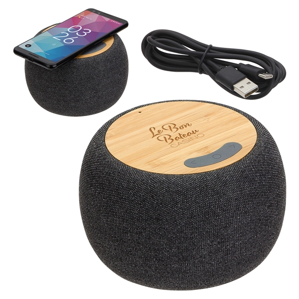 Empire Bamboo Wireless Speaker with 5W Wireless Charger - Empire Bamboo Wireless Speaker with 5W Wireless Charger - Image 0 of 0