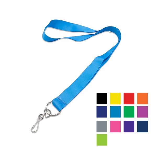 Custom 1" Lanyard w/ Metal Split Ring & Swivel J Hook - Custom 1" Lanyard w/ Metal Split Ring & Swivel J Hook - Image 1 of 4