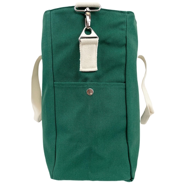 20 oz Cotton Canvas Duffle Bag Green / Natural - 20 x 16 x 7 - 20 oz Cotton Canvas Duffle Bag Green / Natural - 20 x 16 x 7 - Image 4 of 8