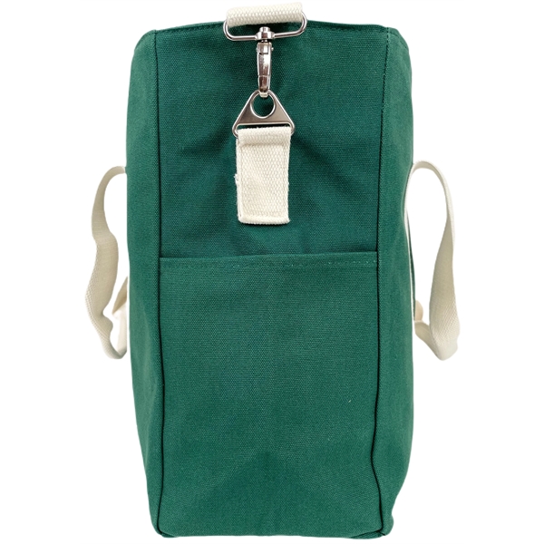 20 oz Cotton Canvas Duffle Bag Green / Natural - 20 x 16 x 7 - 20 oz Cotton Canvas Duffle Bag Green / Natural - 20 x 16 x 7 - Image 5 of 8