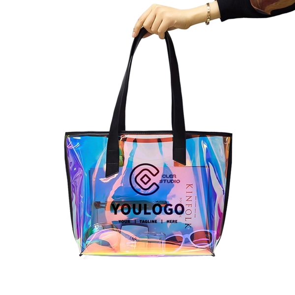 PVC Laser Gradient Effect Fashion Tote Bag