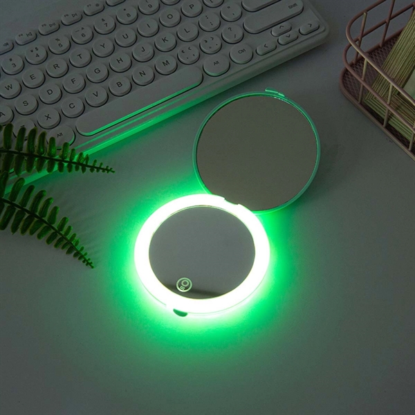 Rechargeable Led Compact Makeup Mirror - Rechargeable Led Compact Makeup Mirror - Image 2 of 3