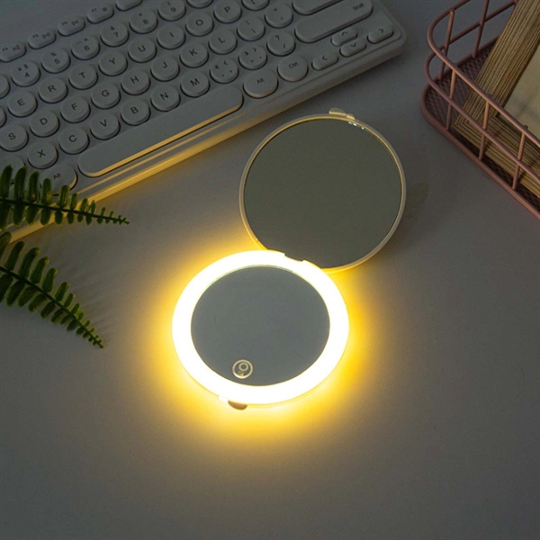 Rechargeable Led Compact Makeup Mirror - Rechargeable Led Compact Makeup Mirror - Image 3 of 3