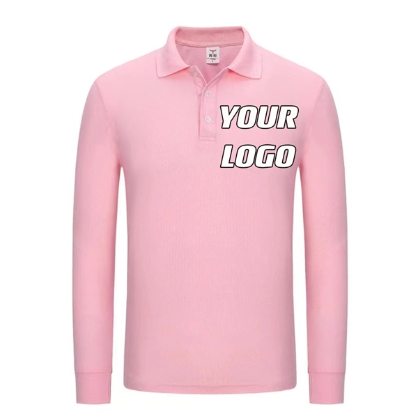Ladies' Long-Sleeve Polo Shirts Sweatshirt Tops Work Clothes - Ladies' Long-Sleeve Polo Shirts Sweatshirt Tops Work Clothes - Image 0 of 14
