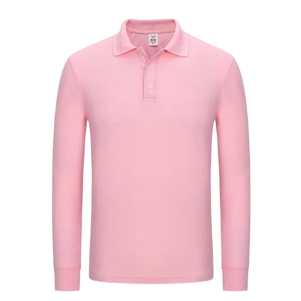 Ladies' Long-Sleeve Polo Shirts Sweatshirt Tops Work Clothes - Ladies' Long-Sleeve Polo Shirts Sweatshirt Tops Work Clothes - Image 2 of 14