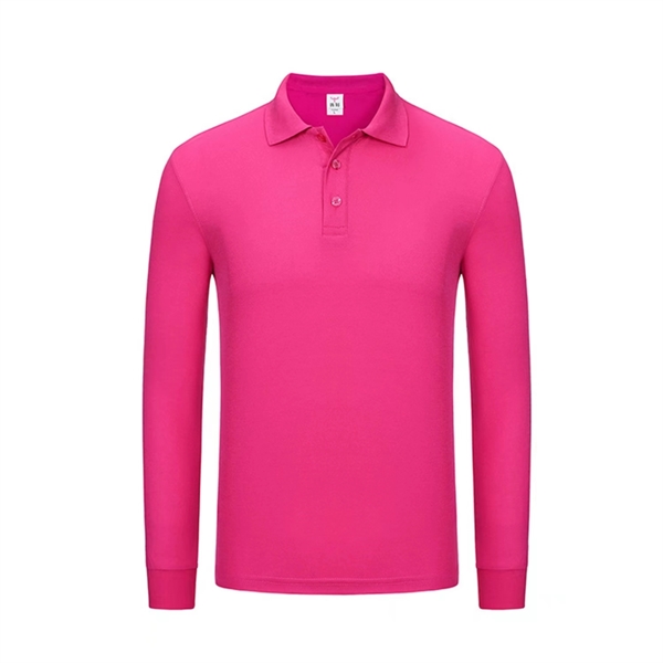 Ladies' Long-Sleeve Polo Shirts Sweatshirt Tops Work Clothes - Ladies' Long-Sleeve Polo Shirts Sweatshirt Tops Work Clothes - Image 3 of 14